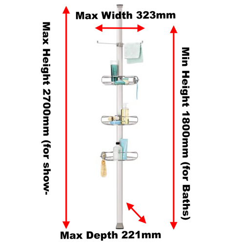 In My Shower: SimpleHuman Adjustable Horizontal Tension Caddy