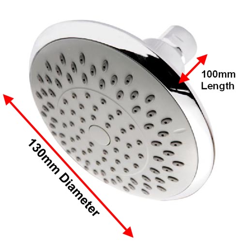 Small Round Fixed Shower Head - Chrome Image 2