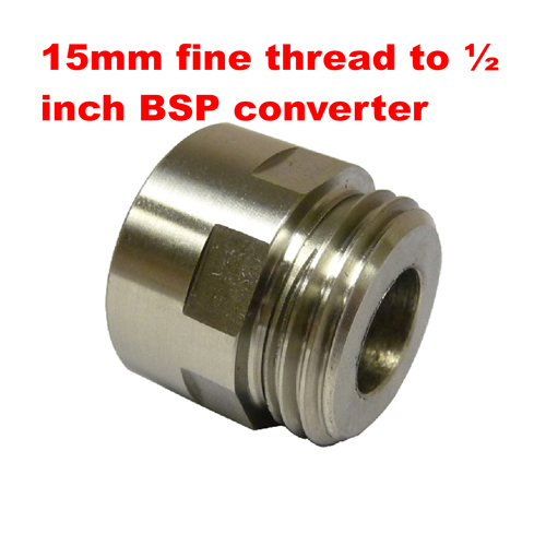 Shower Hose Converter 15mm to 1/2" BSP Image 2