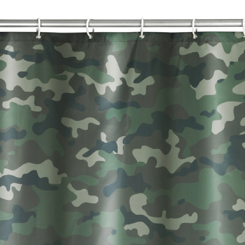 Wenko Green Camouflage Shower Curtain 180cm x 200cm Image 5